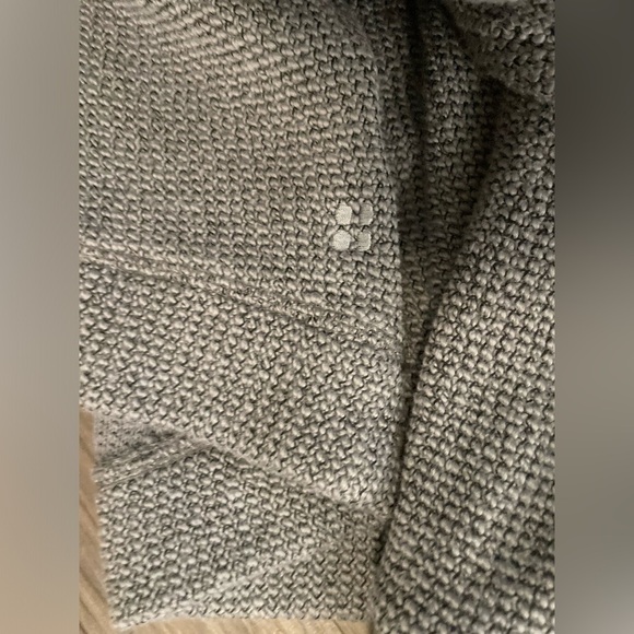 Sweaty Betty Restful Bouclé Half Zip Pullover charcoal marl size 10/Large - Picture 4 of 9